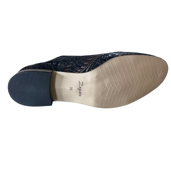 Zapato Oxfords Black Gold Size Women’s 39 - Picture 9 of 11